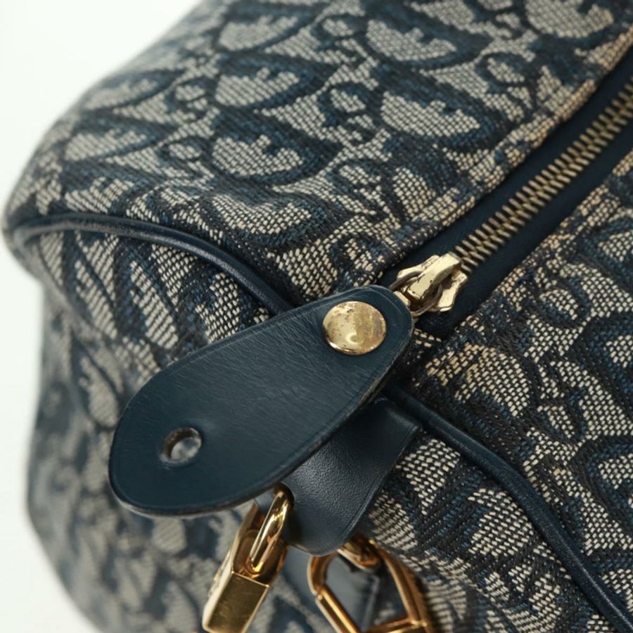 【日本直送】Christian Dior Trotter帆布波士頓包,兩用款,海軍藍/金色,正品,貨號168742SAV-18