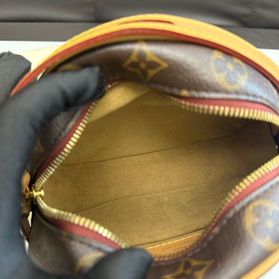 99新 Louis Vuitton路易威登老花小號圓餅包單肩斜挎包 有塵袋芯片款 尺寸:長17cm 寬7cm-7