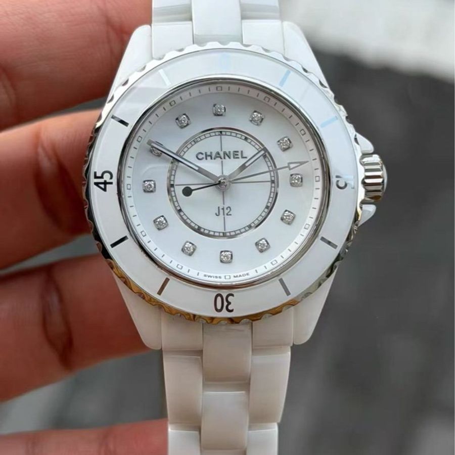 Chanel J12白鑽錶 24年9新配件齊全-0