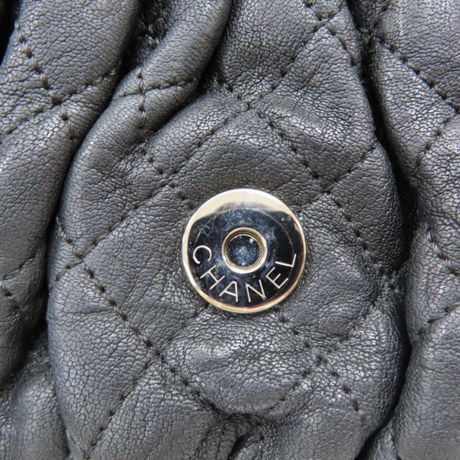 黑色 菱格紋 牛皮 Chain Around Flap 鍊帶 肩背包 無卡【CHANEL 香奈兒】 A49914-6