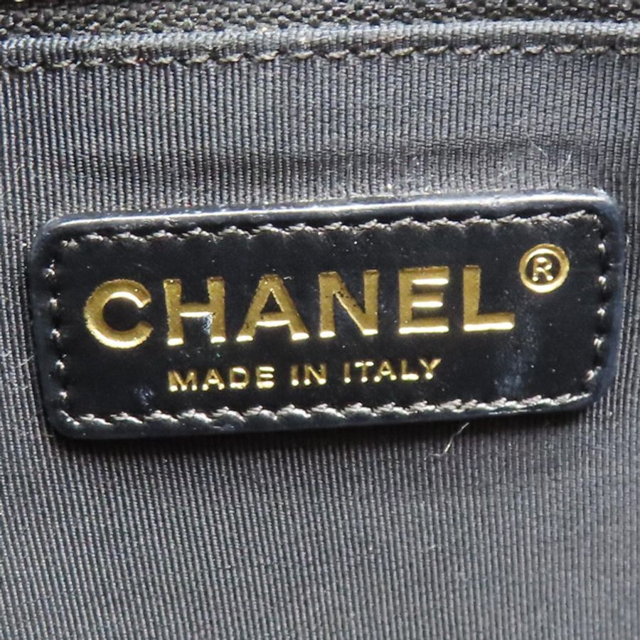 黑色 菱格紋 荔枝牛皮GST 肩背包 金釦 (無卡)【CHANEL 香奈兒】 A50995-5
