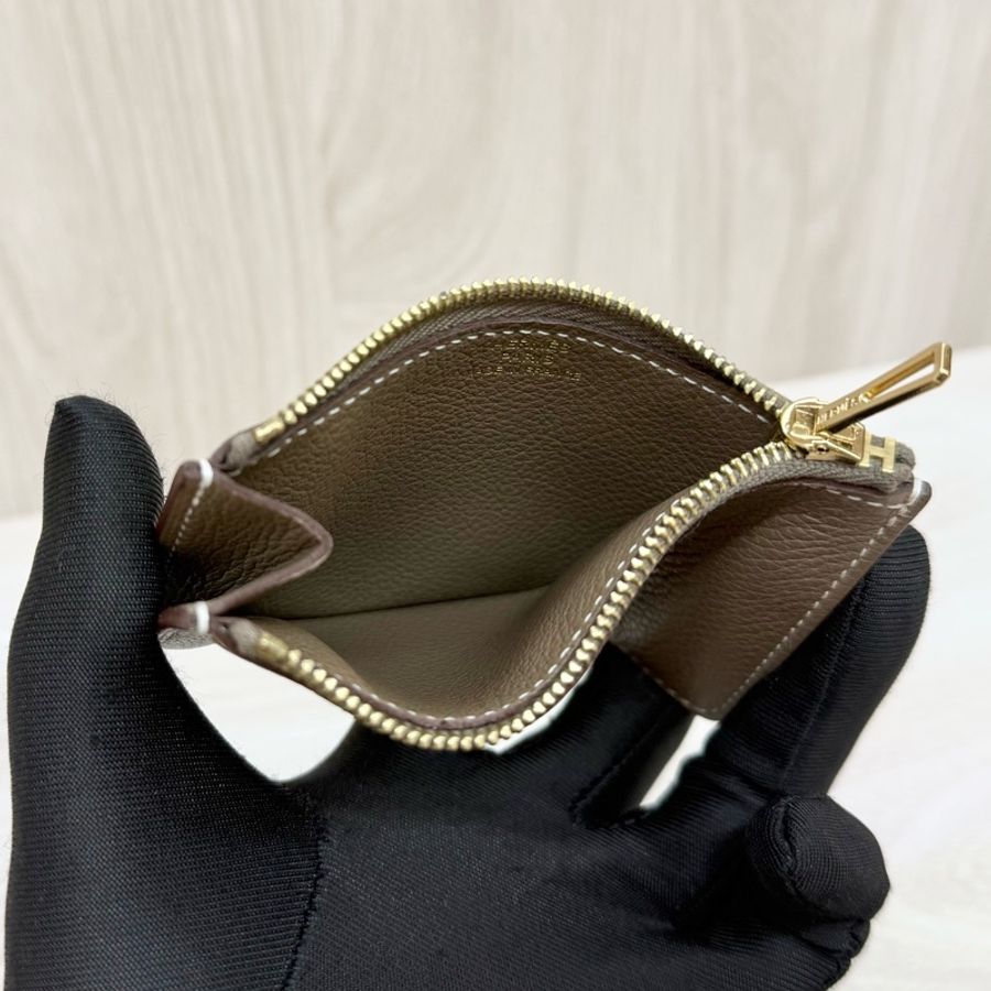 Hermes 18大象灰evercolor皮Constance slimH夾-13