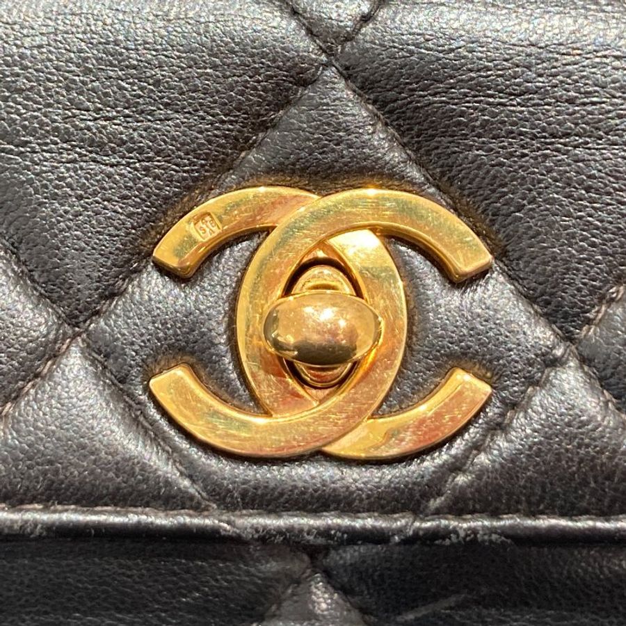 CHANEL 香奈兒 MATELASSÉ 雙肩包 A10177 後背包 羊皮 黑色 金扣-14