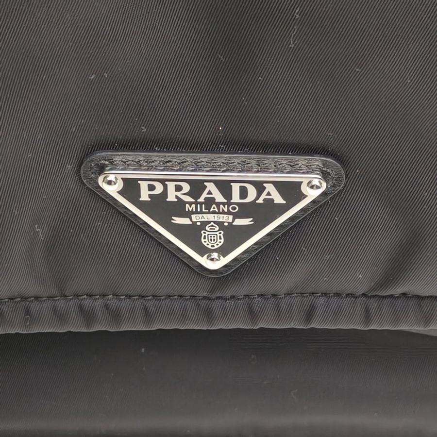 PRADA Re-NylonCINI郵差包小號黑色尼龍-4