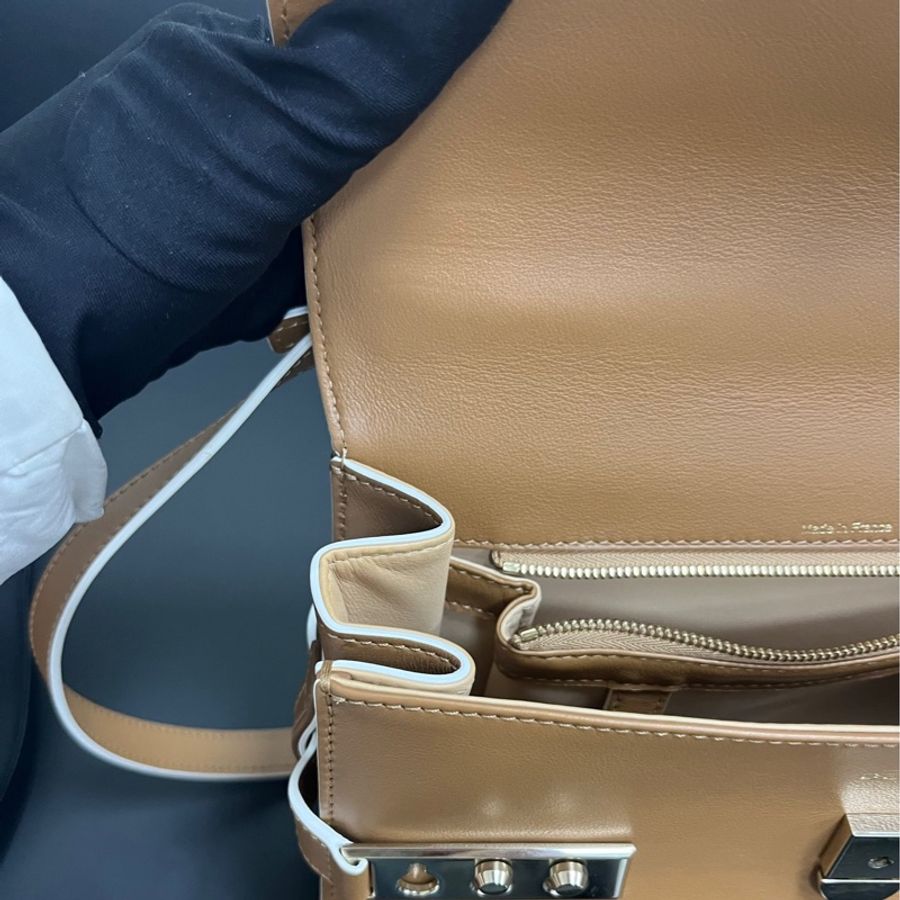Delvaux small Tempete 小號 金棕白邊-15