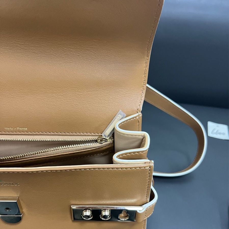 Delvaux small Tempete 小號 金棕白邊-16