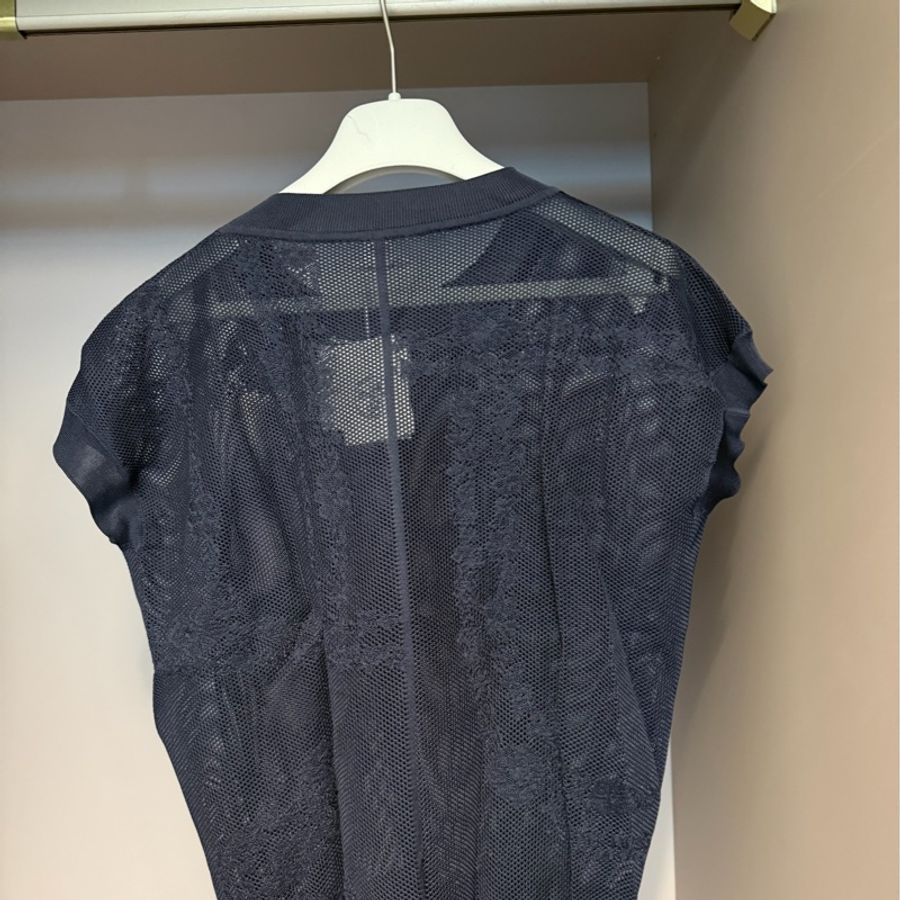 Hermes knit silk top bleu noir-1