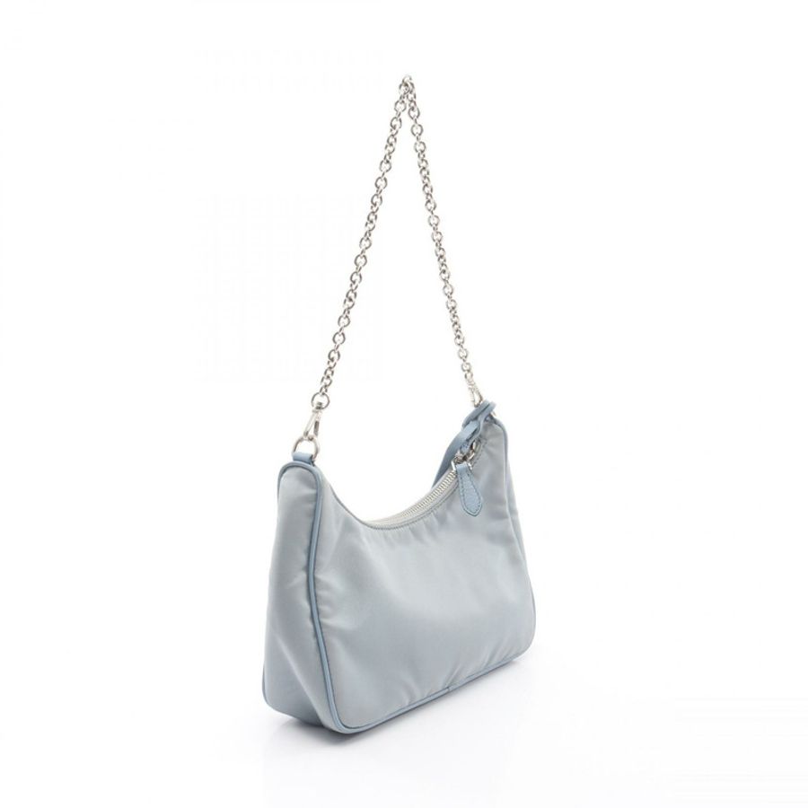 PRADA 2005 復刻版肩包 1BH204 尼龍藍 二手 女士-1