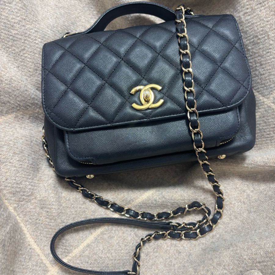 ［二手正貨］Chanel business affinity bag郵差包中號25cm-5