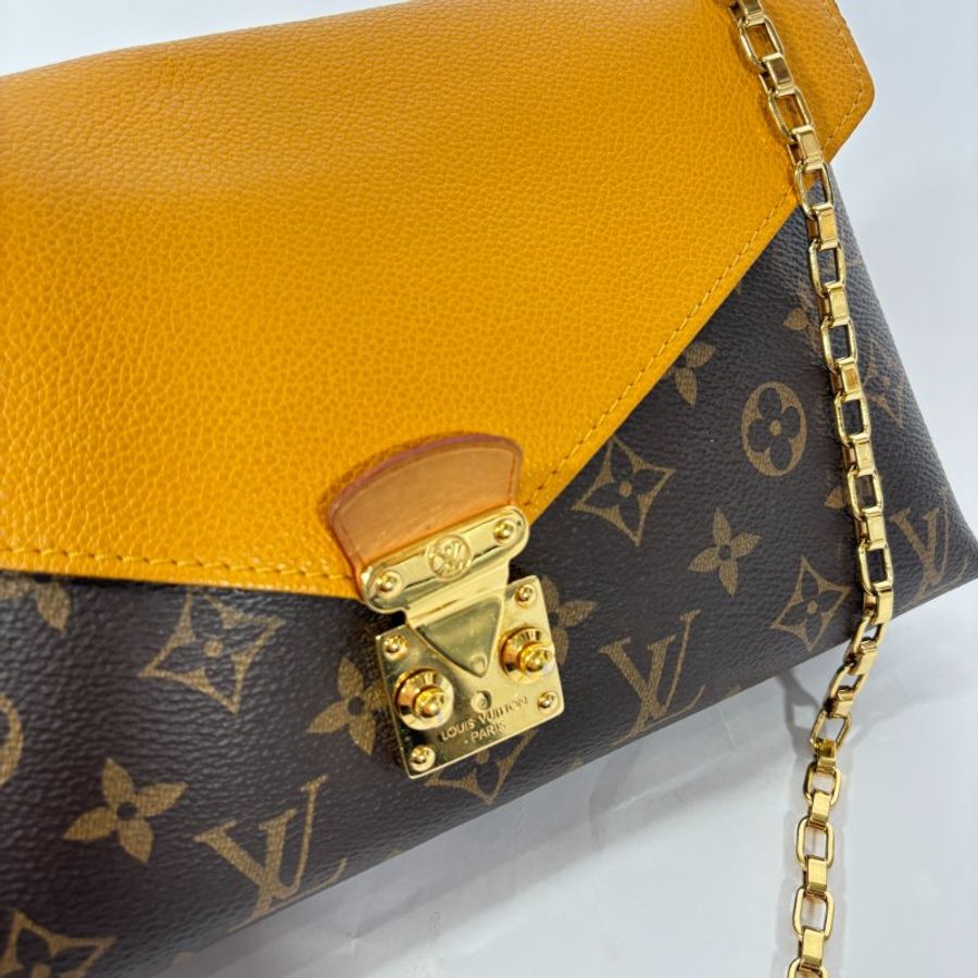 Louis Vuitton Monogram Pallas Chain Bag金扣鍊帶肩背包-0