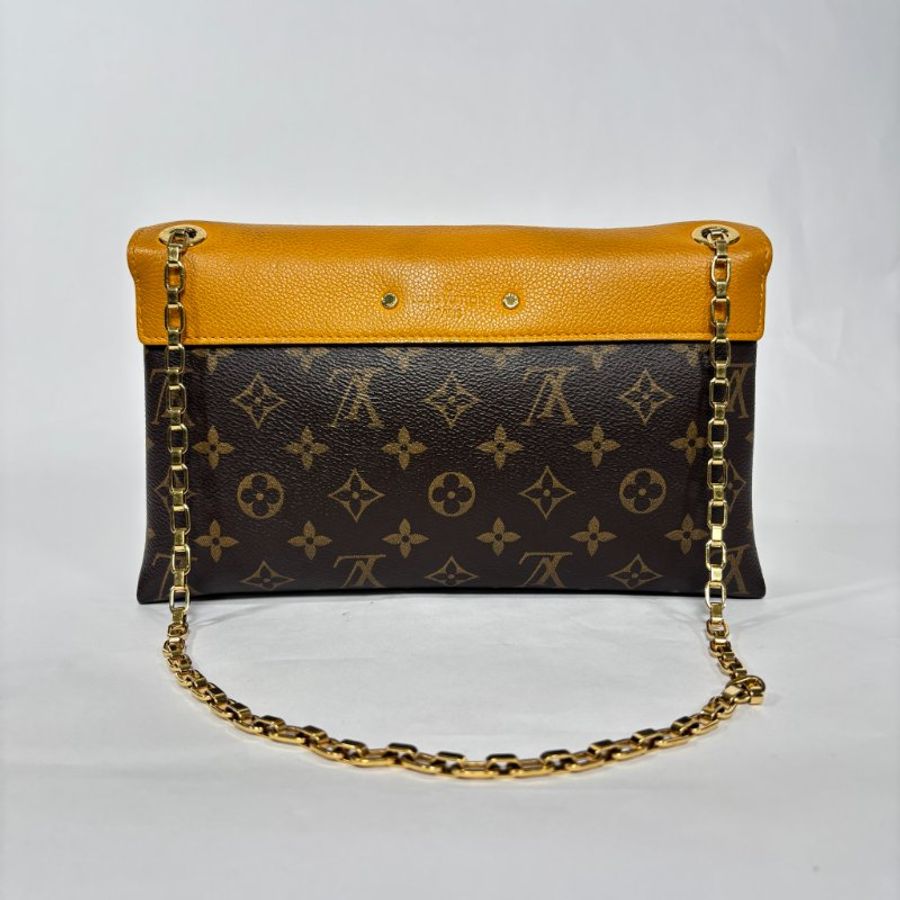 Louis Vuitton Monogram Pallas Chain Bag金扣鍊帶肩背包-3