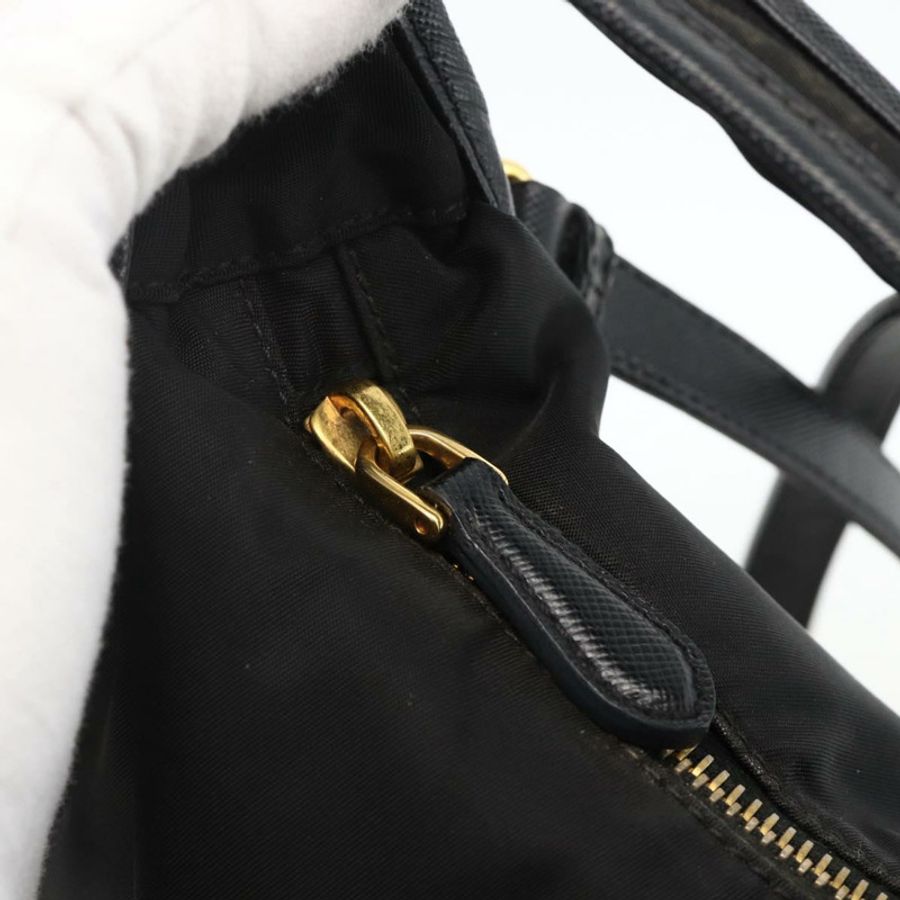 【日本直送】PRADA 尼龍雙肩包 黑色 金色 正品 172342SAV-8