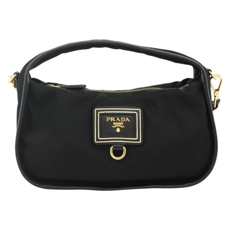 【日本直送】PRADA 尼龍雙肩包 黑色 金色 正品 172342SAV-12