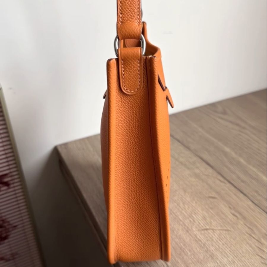 Hermes Everlyn mini 橘色 愛馬仕伊芙琳 迷你 短肩帶包|腋下包 vintage中古款-1