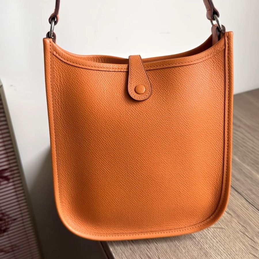 Hermes Everlyn mini 橘色 愛馬仕伊芙琳 迷你 短肩帶包|腋下包 vintage中古款-2