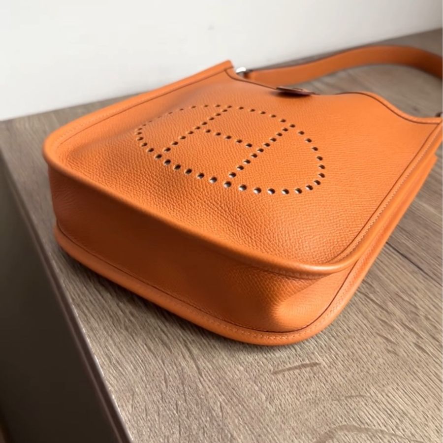 Hermes Everlyn mini 橘色 愛馬仕伊芙琳 迷你 短肩帶包|腋下包 vintage中古款-3