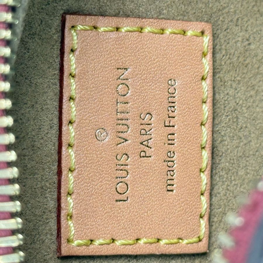 Louis Vuitton/路易威登 棕色老花圓餅斜挎包 金扣-7