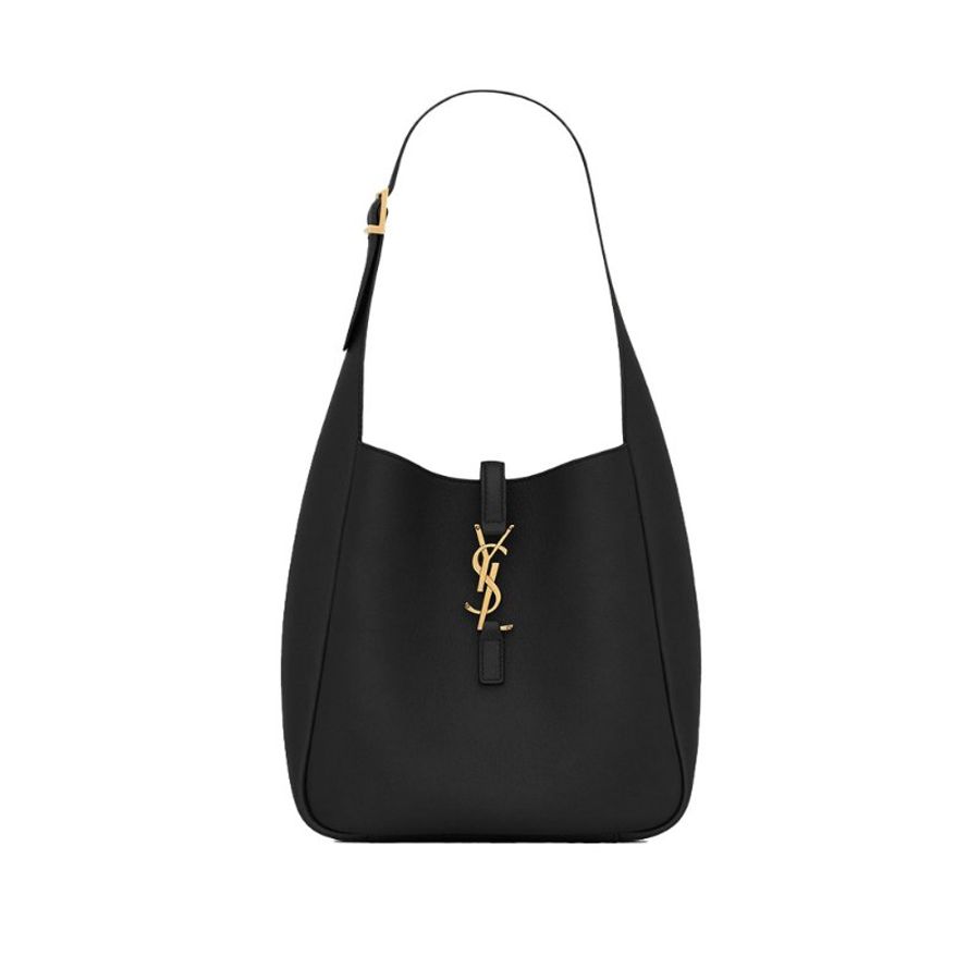 Yves Saint Laurent Le 5 À 7 Small Grain Shoulder Bag for Women in Black - 850533-AAAUQ-1000 (新款白色盒)-0