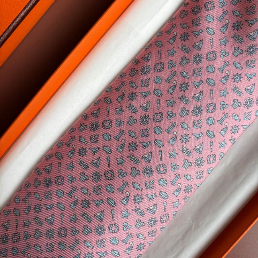 ::HERMES:: 童趣粉色領帶-2