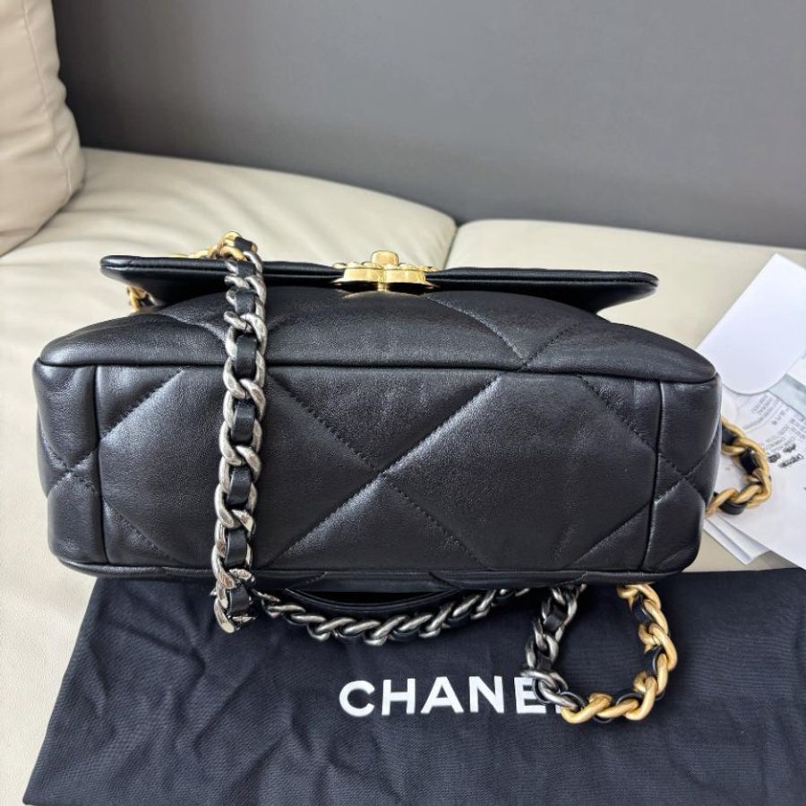 香奈兒/Chanel 黑金19bag小號鏈條包-7