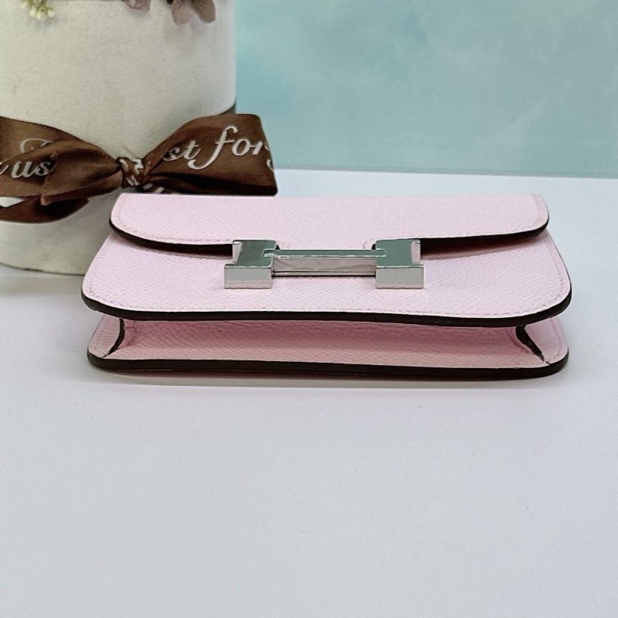 HERMES 全新Constance Slim 戀愛粉康康錢包-6