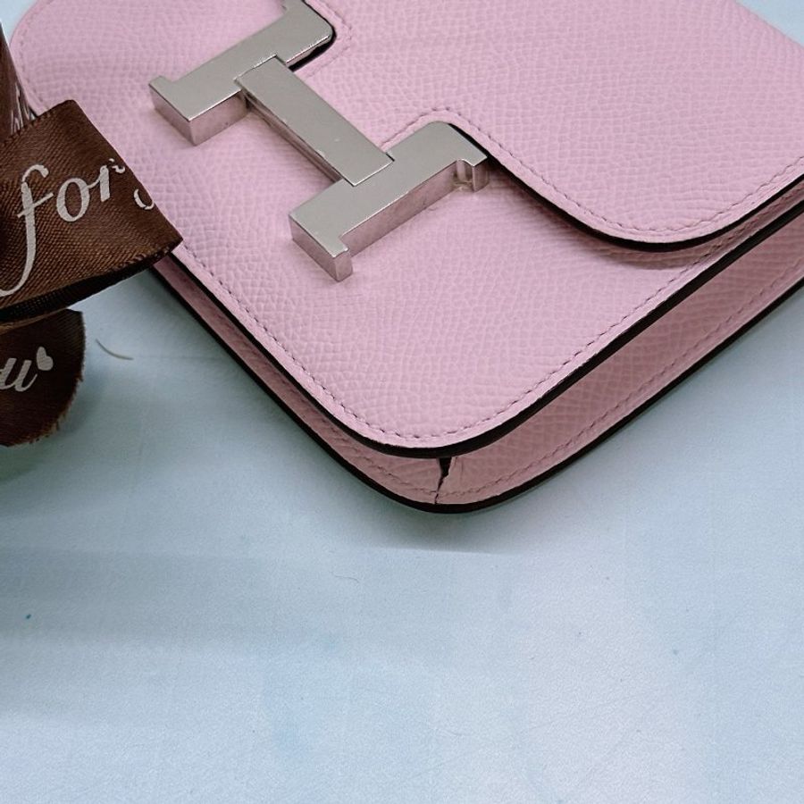 HERMES 全新Constance Slim 戀愛粉康康錢包-7