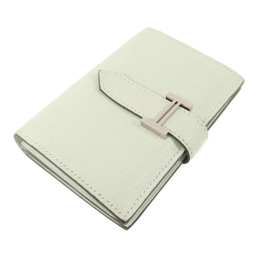 HERMES 【激減優惠】Chevre皮革Bearn Mini Wallet錢包Vert Peppermint-2