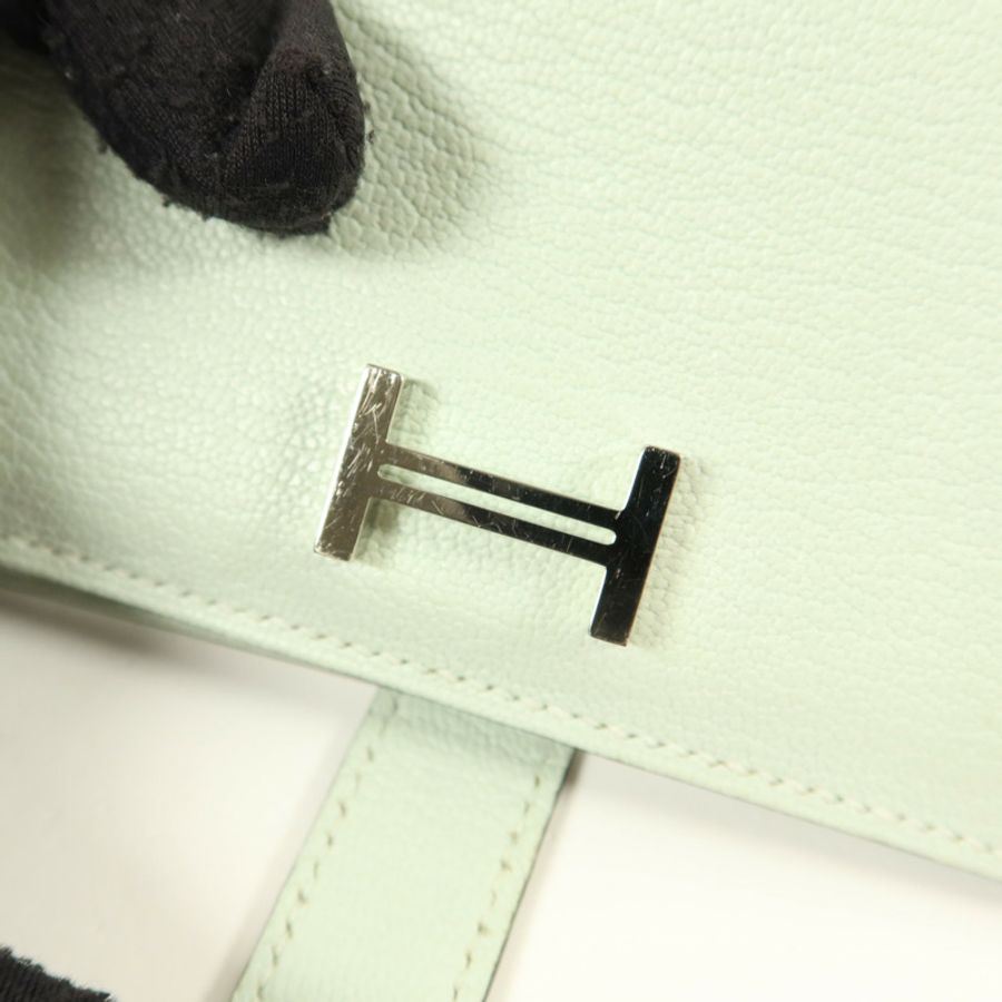 HERMES 【激減優惠】Chevre皮革Bearn Mini Wallet錢包Vert Peppermint-7