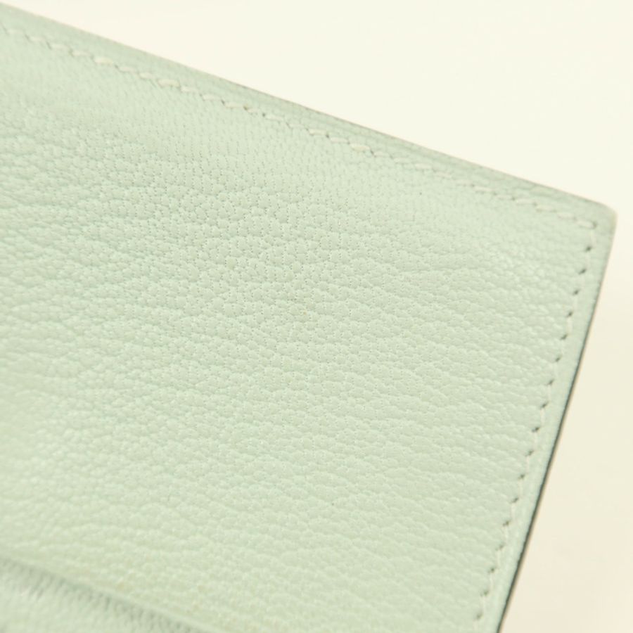 HERMES 【激減優惠】Chevre皮革Bearn Mini Wallet錢包Vert Peppermint-16