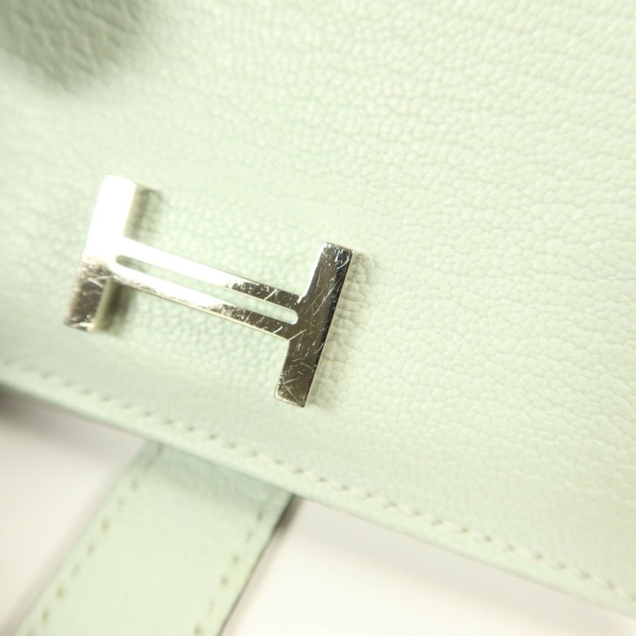 HERMES 【激減優惠】Chevre皮革Bearn Mini Wallet錢包Vert Peppermint-17