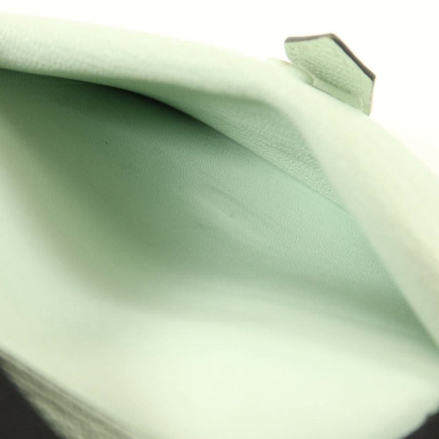 HERMES 【激減優惠】Chevre皮革Bearn Mini Wallet錢包Vert Peppermint-19