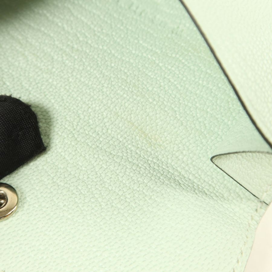 HERMES 【激減優惠】Chevre皮革Bearn Mini Wallet錢包Vert Peppermint-20