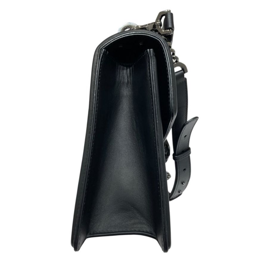 BVLGARI 寶格麗 SERPENTI FOREVER BAG 黑色蛇頭包 側背包 皮革 黑色 銀釦-4