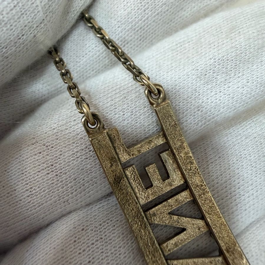 CHANEL AB8049 logo 金色金鍊水鑽字牌字母名字 項鍊 鎖骨鍊 頸鍊-20
