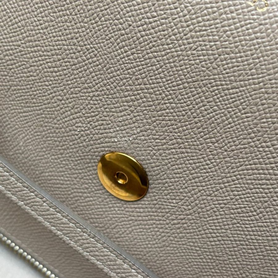 停產絕版::CELINE:: Nano Belt Bag 兩用手提斜背鯰魚包(淺灰褐色)-9