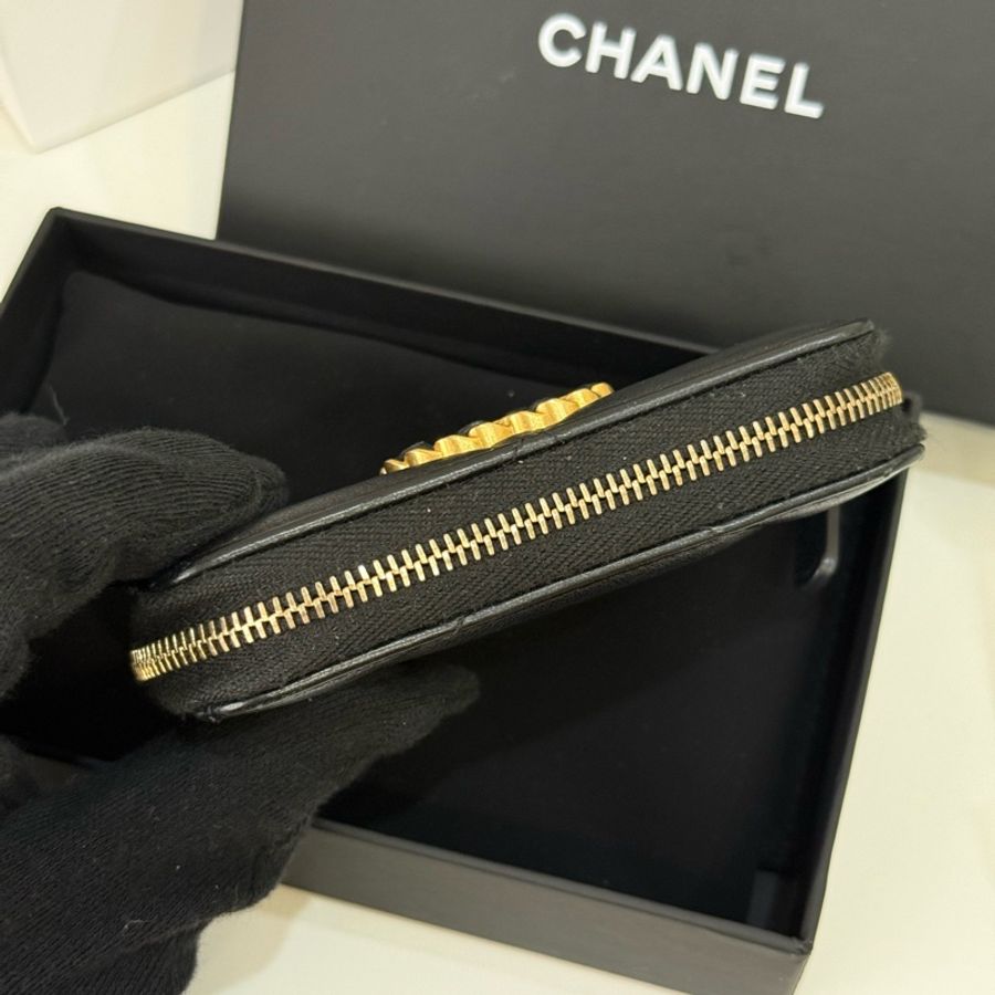 Chanel 19零錢包 黑色 ✨最新晶片款-3