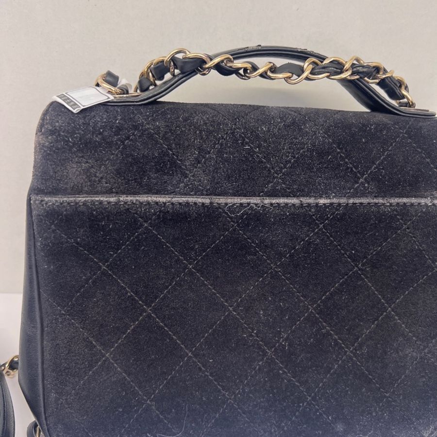 Chanel • 稀有黑金絲絨郵差包 有卡 全網唯一☝🏻-8