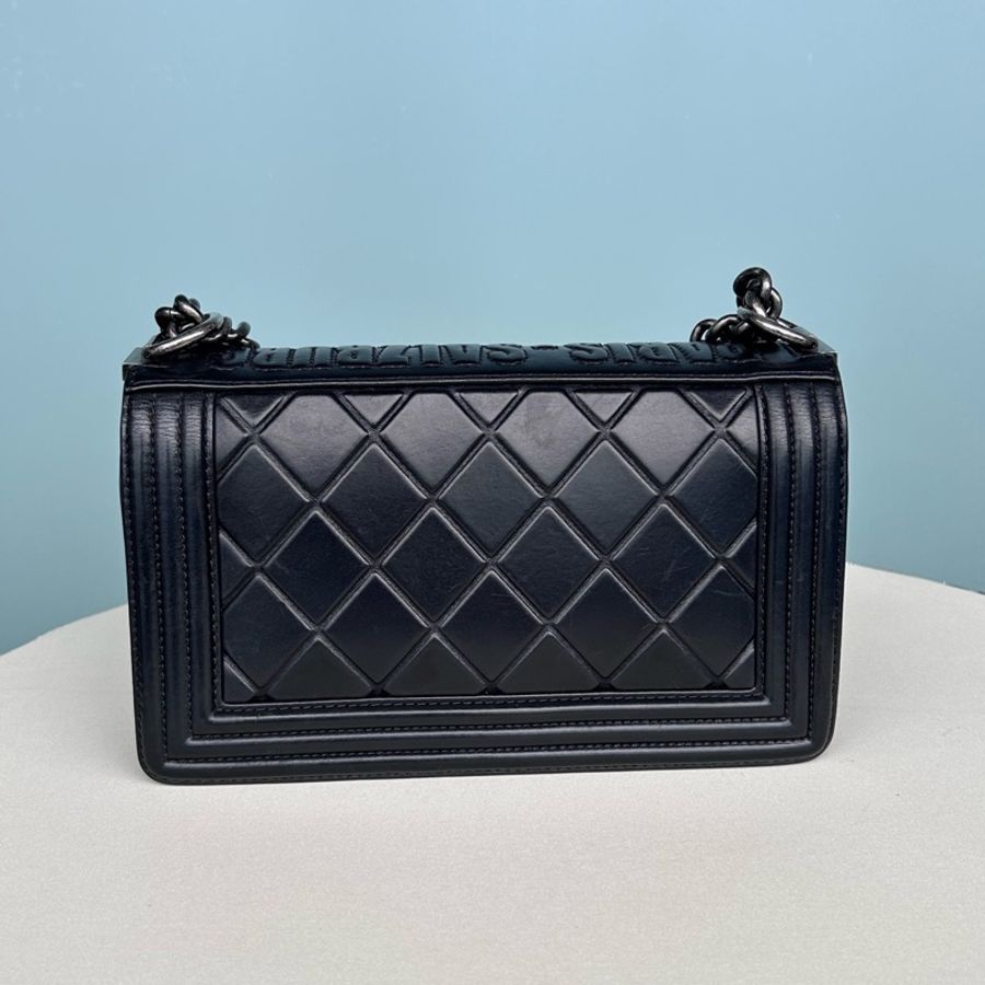 Chanel • 稀有薩爾斯堡菠蘿釦牛皮銀釦Le Boy 25 中號-5