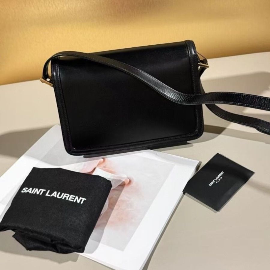 YSL 黑金 豆腐包box 牛皮 中號23*16*6cm 95新 配件塵袋-2