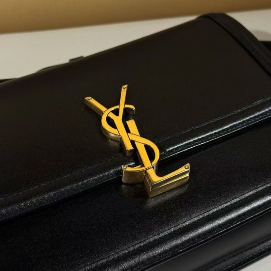 YSL 黑金 豆腐包box 牛皮 中號23*16*6cm 95新 配件塵袋-6