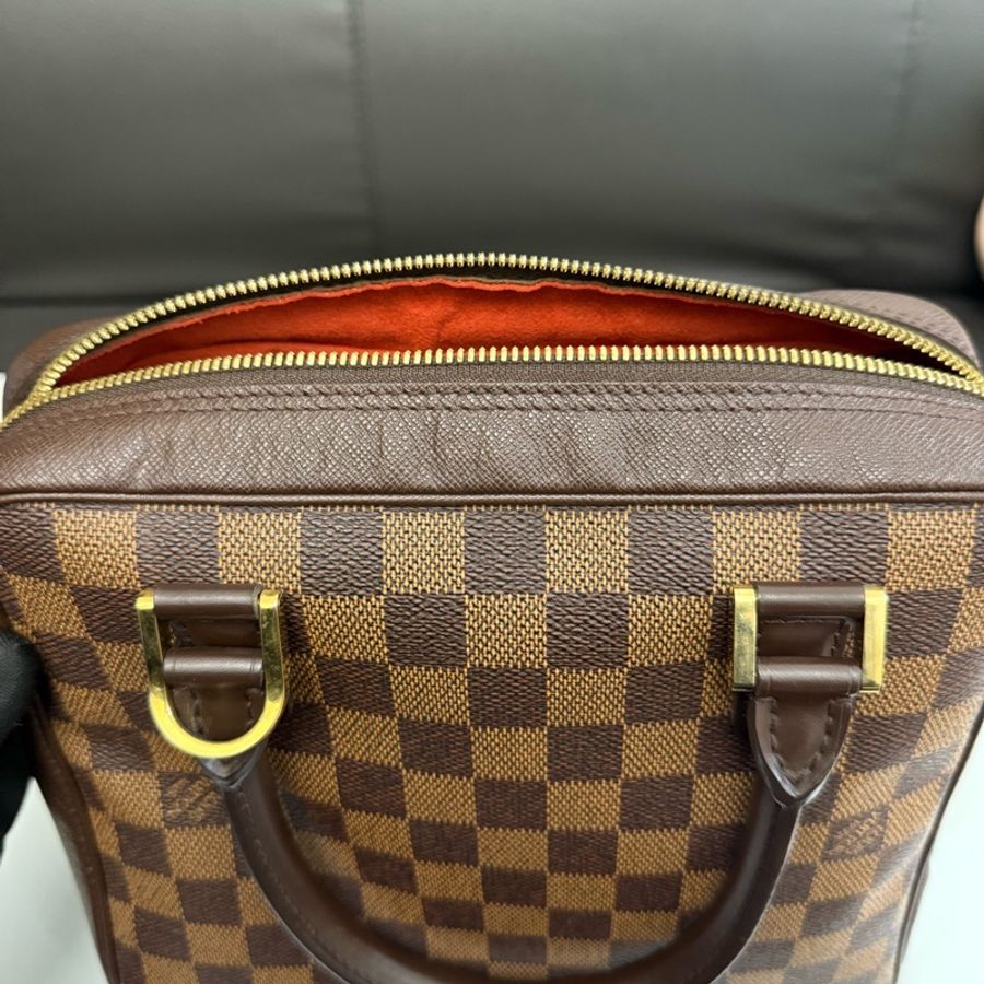 Louis Vuitton路易威登棕色棋盤格手提包tote公文包 🈚附件-8