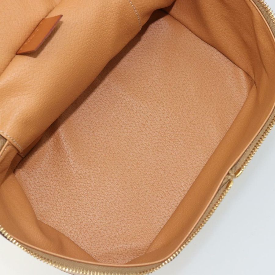 【日本直送】CELINE Macadam帆布化妝包 PVC皮革 棕色金色 正品 YKZ1479A-10