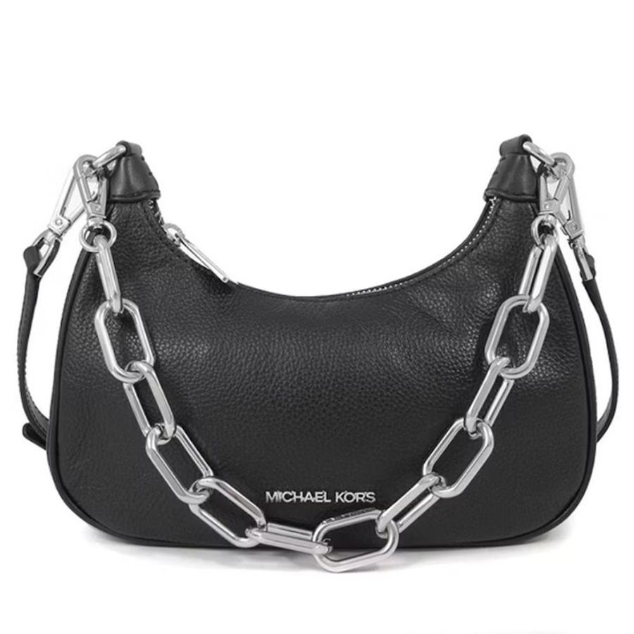 快速出貨!【Michael Kors】荔枝皮革鍊條兩用包-黑-2