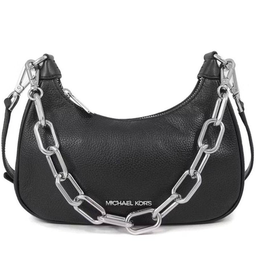 快速出貨!【Michael Kors】荔枝皮革鍊條兩用包-黑-4