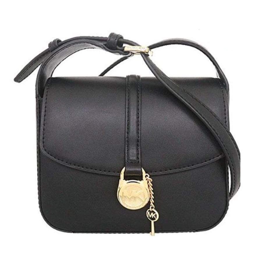 快速出貨!【Michael Kors】鎖頭翻蓋斜背包-黑-0