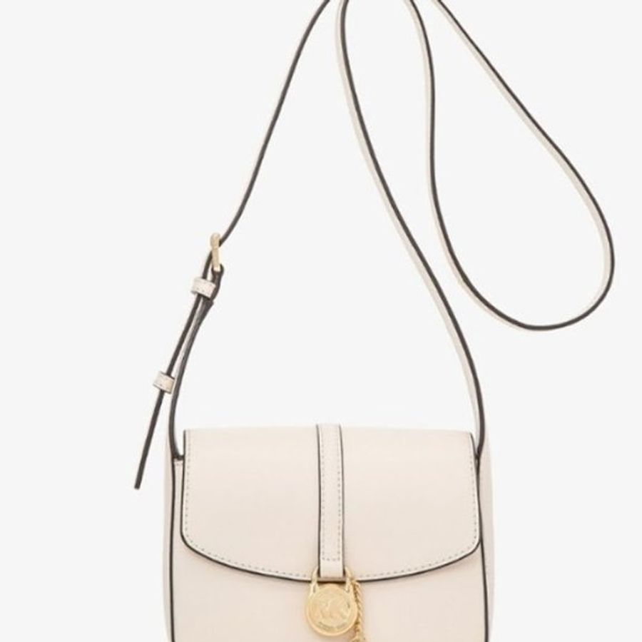 快速出貨!【Michael Kors】鎖頭翻蓋斜背包-白-2