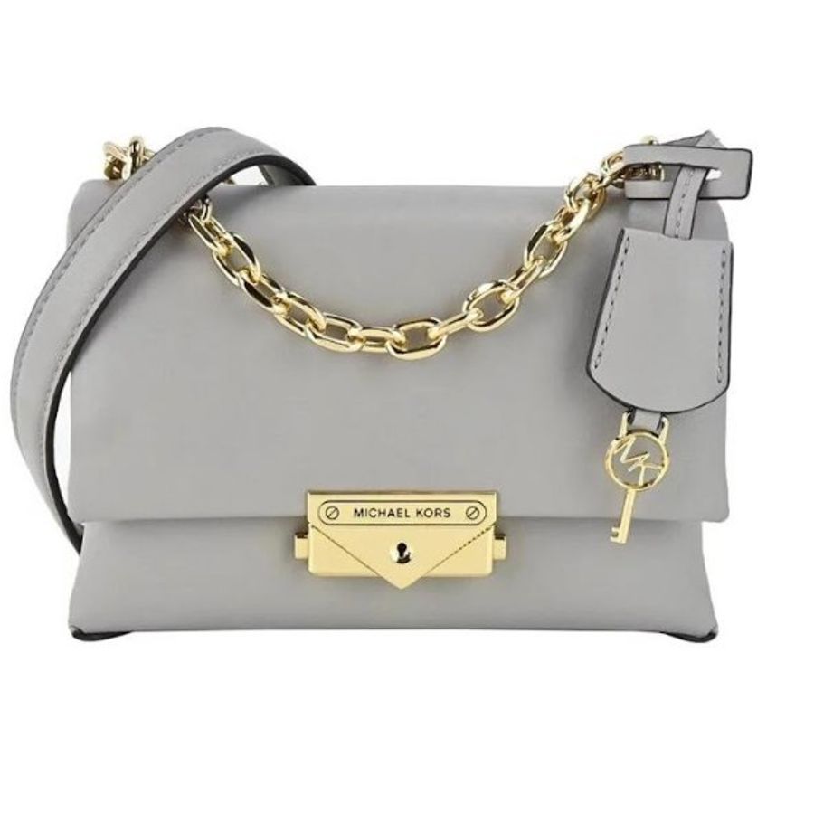 快速出貨!【Michael Kors】防刮皮革素色肩背斜背包-大象灰-2