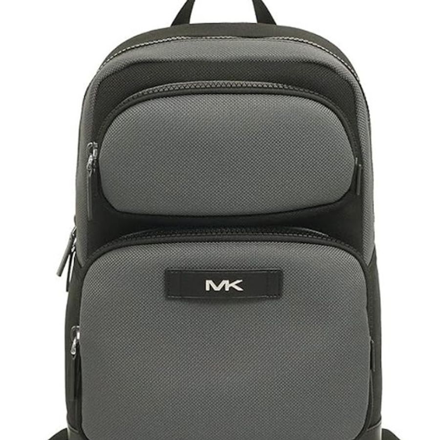 快速出貨!【Michael Kors】尼龍公事後背包-灰黑-1