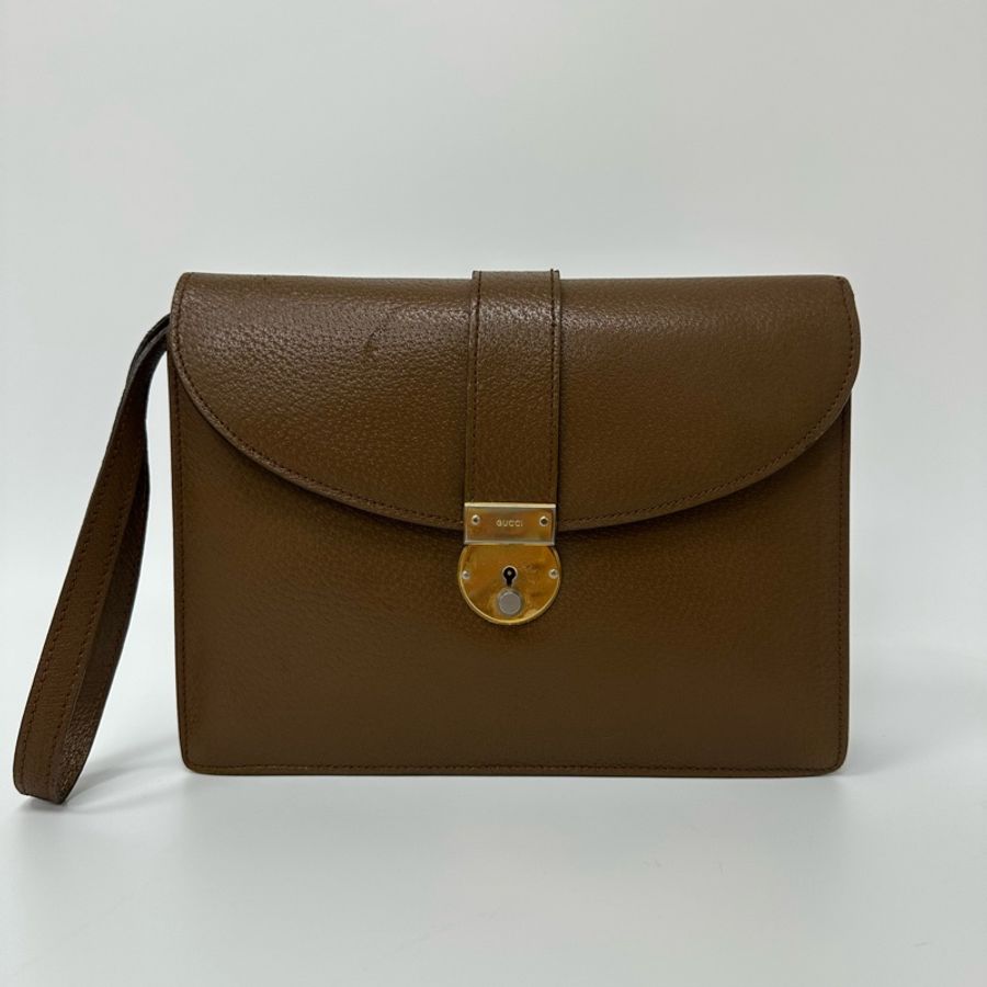 【赫蒂國際精品】Gucci古馳 棕色復古信封包 手拿包 vintage-4