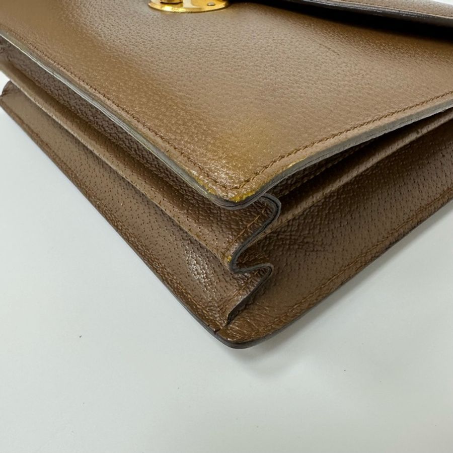 【赫蒂國際精品】Gucci古馳 棕色復古信封包 手拿包 vintage-11